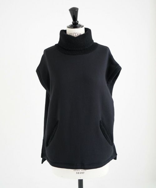 Mochi / home&miles.モチ / ホーム＆マイルズ.turtle neck vest [black]