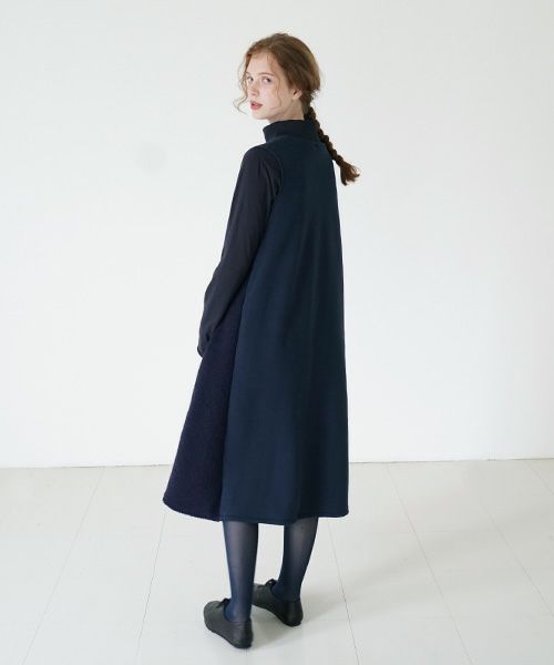 Mochi / home&miles.モチ / ホーム＆マイルズ.v-neck one piece [navy]