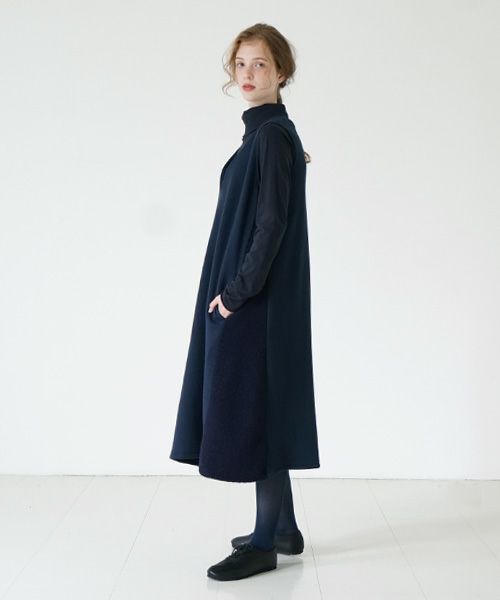 Mochi / home&miles.モチ / ホーム＆マイルズ.v-neck one piece [navy]