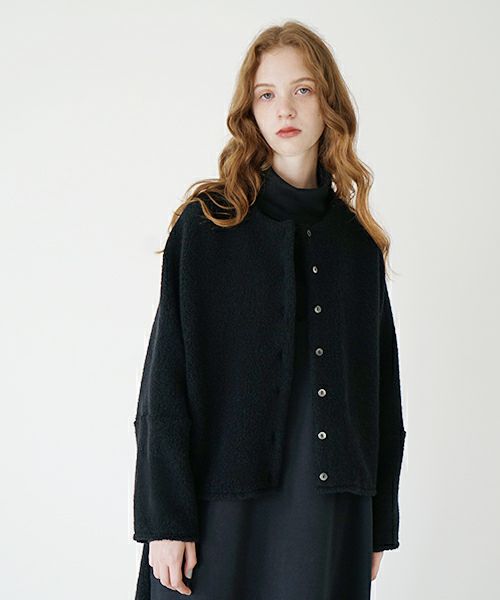 Mochi / home&miles.モチ / ホーム＆マイルズ.boa cardigan [boa black]