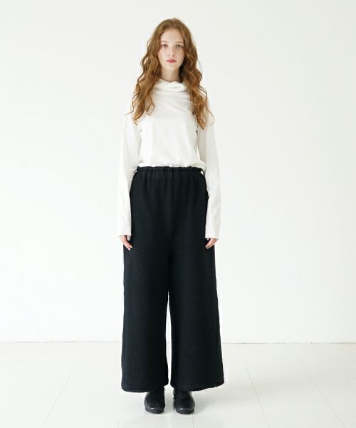 Mochi / home&miles.モチ / ホーム＆マイルズ.wide boa pants [boa black/・1]