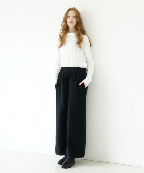 Mochi / home&miles.モチ / ホーム＆マイルズ.wide boa pants [boa black/・1]