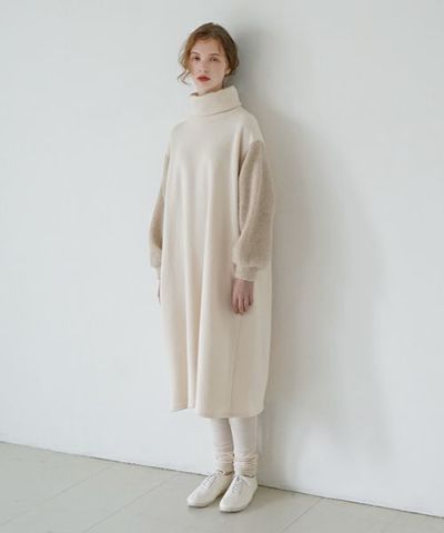 Mochi / home&miles.モチ / ホーム＆マイルズ.sweat one piece [light beige]