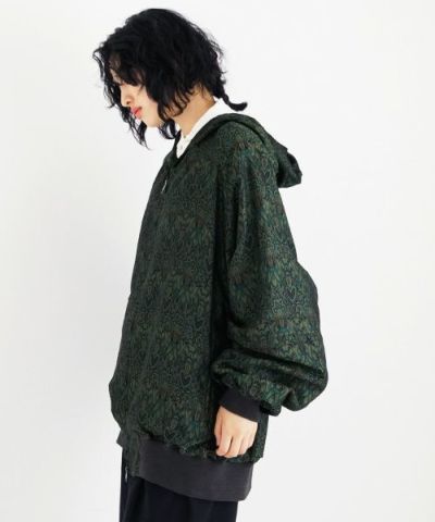 YANTOR.ヤントル.Persian Hand-Jacquard Hoodie Blouson[Y225BL03/GREEN]