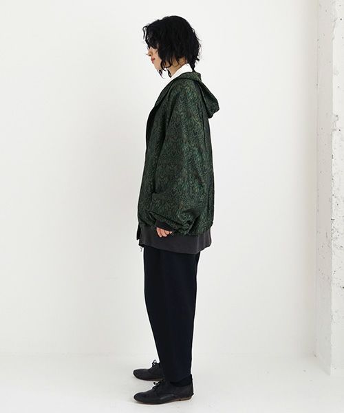 YANTOR.ヤントル.Persian Hand-Jacquard Hoodie Blouson[Y225BL03/GREEN]