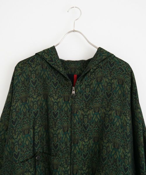 YANTOR.ヤントル.Persian Hand-Jacquard Hoodie Blouson[Y225BL03/GREEN]