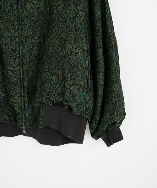 YANTOR ヤントル Persian Hand-Jacquard Hoodie Blouson[Y225BL03/GREEN]