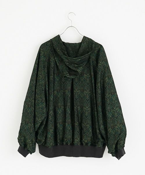 YANTOR.ヤントル.Persian Hand-Jacquard Hoodie Blouson[Y225BL03/GREEN]