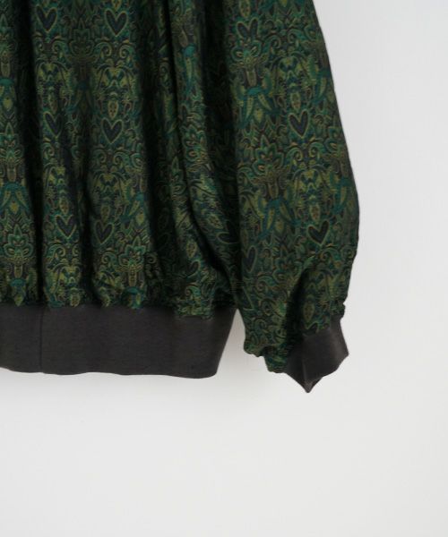 YANTOR ヤントル Persian Hand-Jacquard Hoodie Blouson[Y225BL03/GREEN]