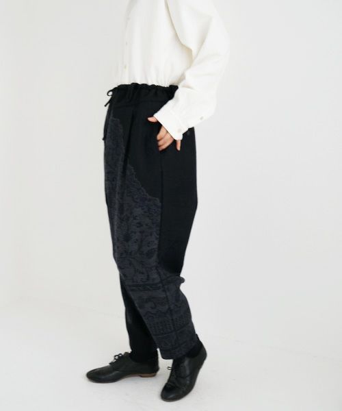 YANTOR.ヤントル.Tibetan Paisley Himo Pants[Y225PT09/BLUE]