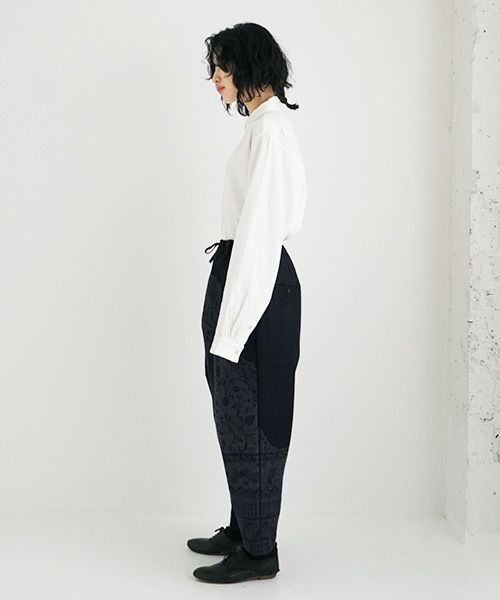 YANTOR.ヤントル.Tibetan Paisley Himo Pants[Y225PT09/BLUE]