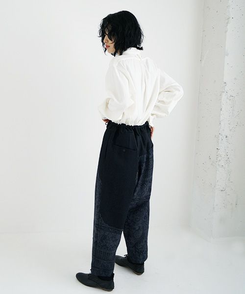 YANTOR.ヤントル.Tibetan Paisley Himo Pants[Y225PT09/BLUE]