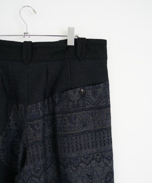 YANTOR.ヤントル.Tibetan Paisley Himo Pants[Y225PT09/BLUE]