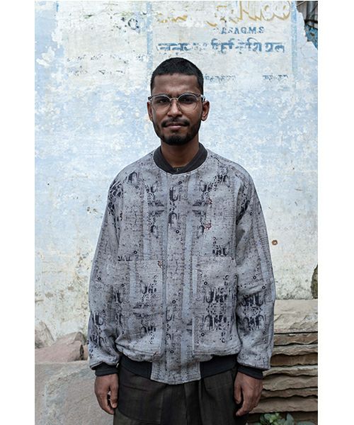  YANTOR / ヤントルReversible Linen Wool Blouson[Y255BL01/KHAKI BLACK]