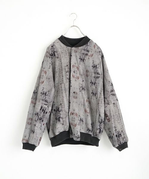  YANTOR / ヤントルReversible Linen Wool Blouson[Y255BL01/KHAKI BLACK]