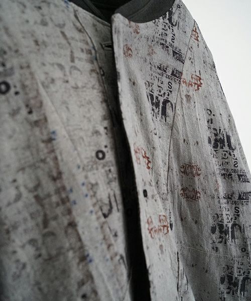  YANTOR / ヤントルReversible Linen Wool Blouson[Y255BL01/KHAKI BLACK]