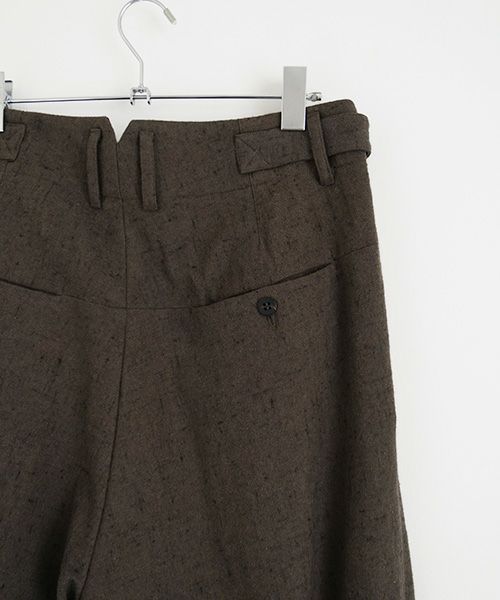 YANTOR ヤントル Stone Nep 2tuck Wide Pants[Y225PT04/CHARCOAL]