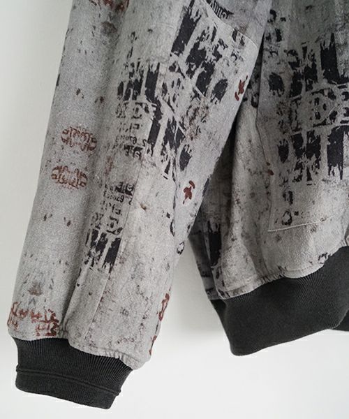 YANTOR.ヤントル.Stone Nep 2tuck Wide Pants[Y225PT04/CHARCOAL]