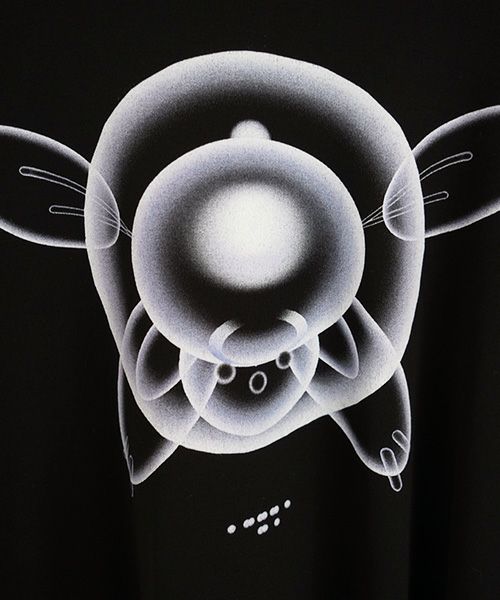 chloma.クロマ.“QUANTUM FOAM” ロングT[22ALT4/BLACK×LIGHT BLUE]