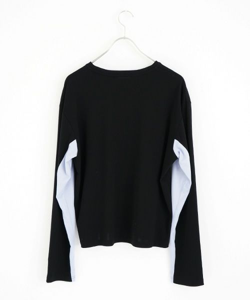 chloma.クロマ.“QUANTUM FOAM” ロングT[22ALT4/BLACK×LIGHT BLUE]