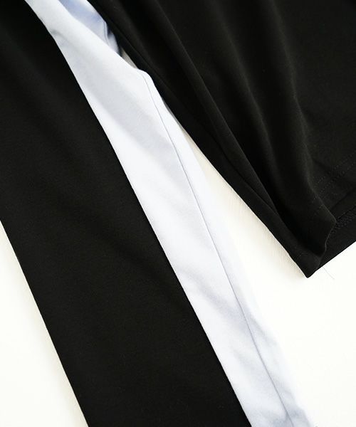 chloma.クロマ.“QUANTUM FOAM” ロングT[22ALT4/BLACK×LIGHT BLUE]