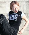 chloma.クロマ.“QUANTUM FOAM” ミニT[22AHT1/BLACK×LIGHT BLUE]