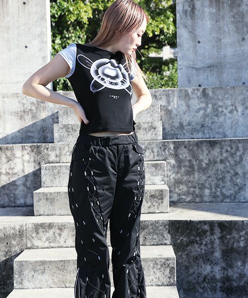 chloma.クロマ.“QUANTUM FOAM” ミニT[22AHT1/BLACK×LIGHT BLUE]