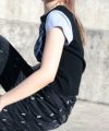 chloma.クロマ.“QUANTUM FOAM” ミニT[22AHT1/BLACK×LIGHT BLUE]