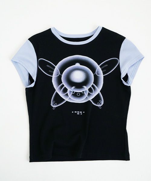 chloma.クロマ.“QUANTUM FOAM” ミニT[22AHT1/BLACK×LIGHT BLUE]