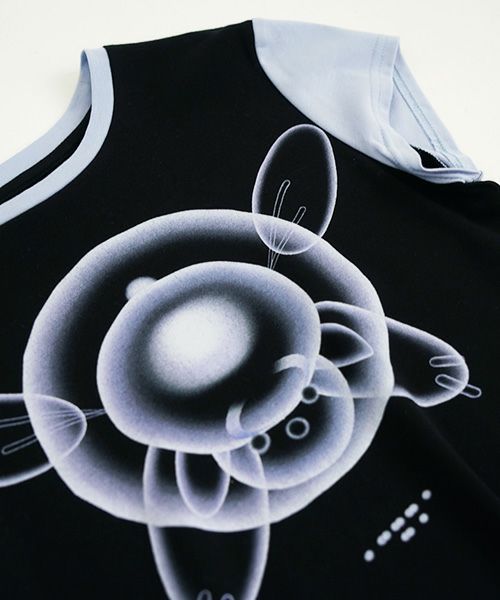 chloma.クロマ.“QUANTUM FOAM” ミニT[22AHT1/BLACK×LIGHT BLUE]