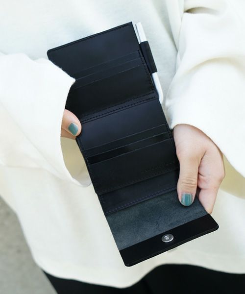 macromauro マクロマウロ.AL FOLDED WALLET [BLACK.]