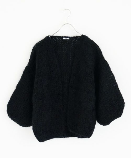 Maiami/マイアミ.Mohair Big Cardigan.[MMO23280/BLACK]