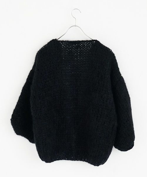 Maiami/マイアミ.Mohair Big Cardigan.[MMO23280/BLACK]