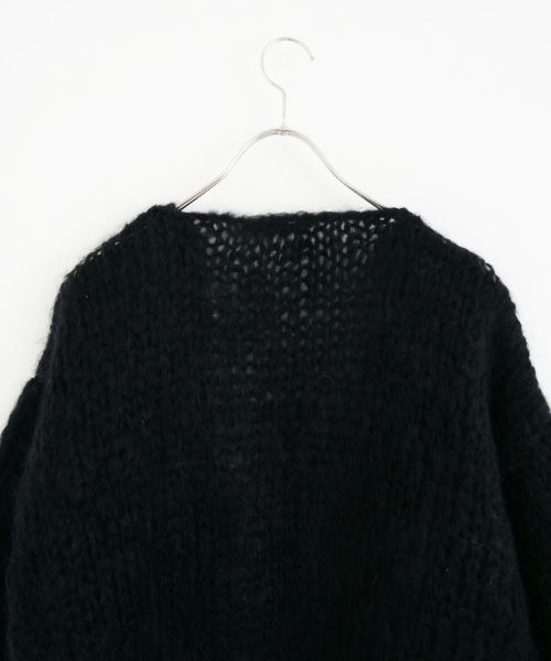 Maiami/マイアミ.Mohair Big Cardigan.[MMO23280/BLACK]
