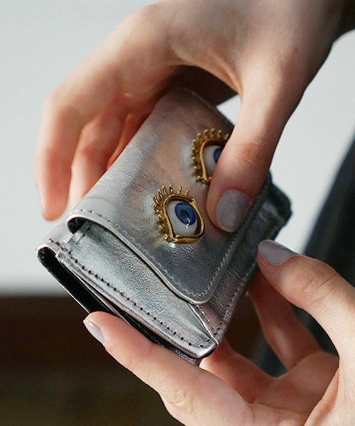 AHCAHCUM.あちゃちゅむ.お目目の財布 【silver】