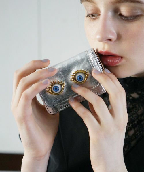 AHCAHCUM.あちゃちゅむ.お目目の財布 【silver】