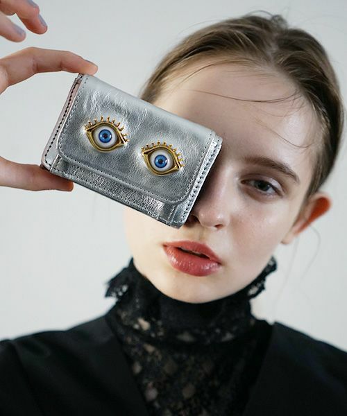 AHCAHCUM.あちゃちゅむ.お目目の財布 【silver】