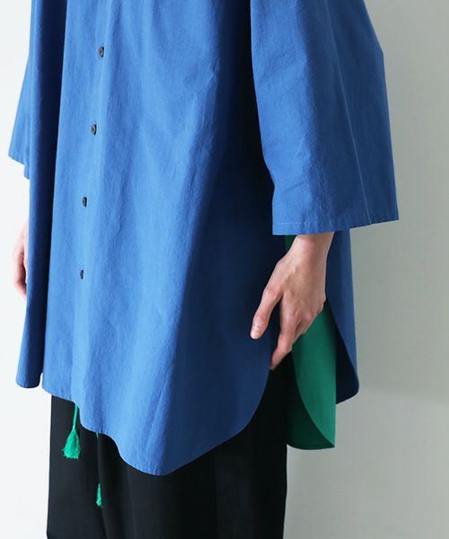 VUy.ヴウワイ.two slit half shirt vuy-s23-s01[BLUE]:s