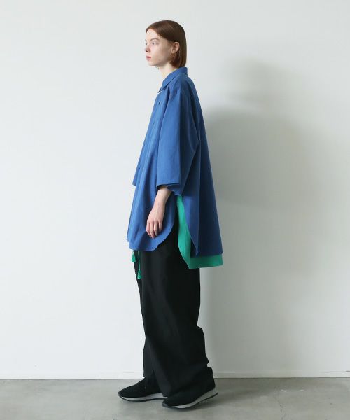VUy.ヴウワイ.two slit half shirt vuy-s23-s01[BLUE]:s
