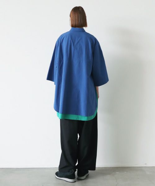 VUy.ヴウワイ.two slit half shirt vuy-s23-s01[BLUE]:s