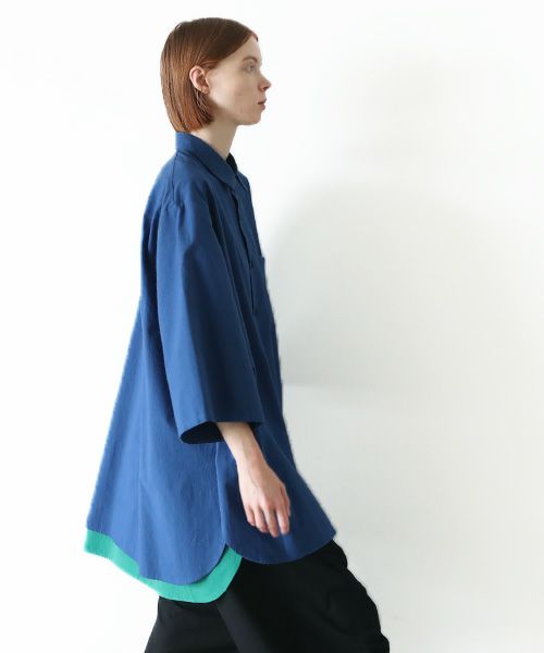 VUy.ヴウワイ.two slit half shirt vuy-s23-s01[BLUE]:s