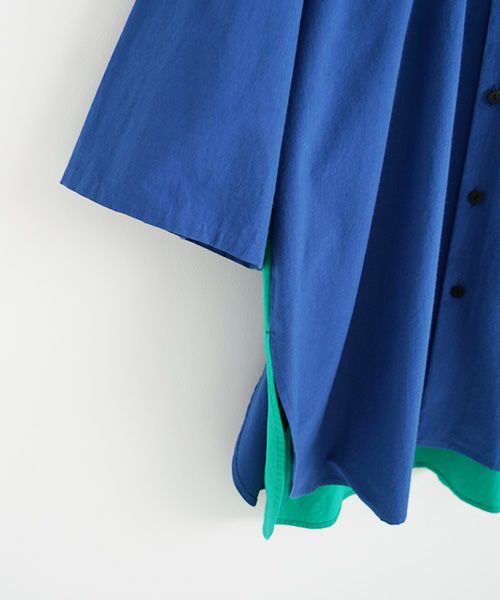 VUy.ヴウワイ.two slit half shirt vuy-s23-s01[BLUE]:s