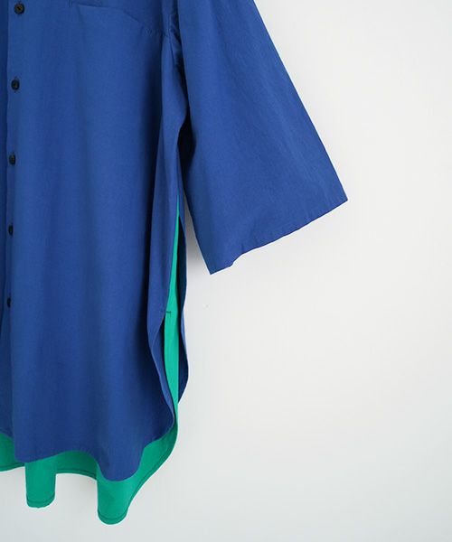 VUy.ヴウワイ.two slit half shirt vuy-s23-s01[BLUE]:s