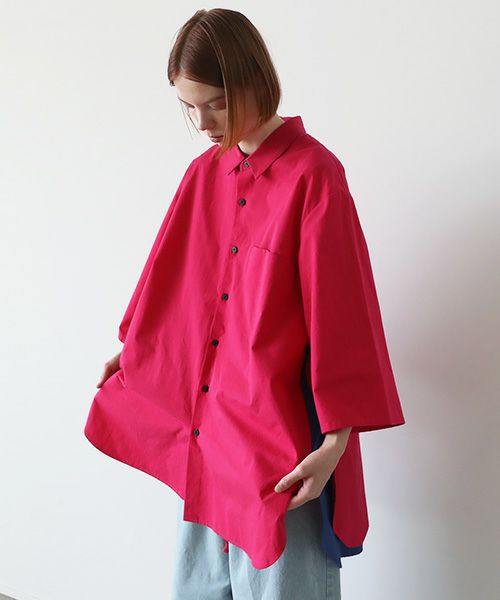 VUy.ヴウワイ.two slit half shirt vuy-s23-s01[PINK]:s_