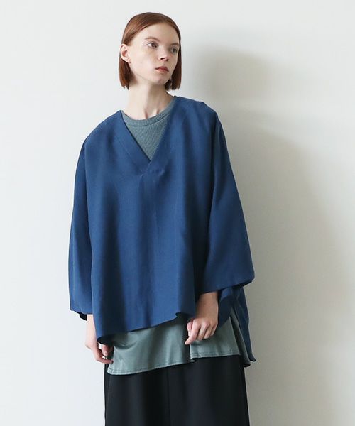 VUy.ヴウワイ.pullover v shirt vuy-s23-s03[BLUE]:s_