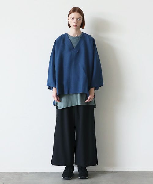 VUy.ヴウワイ.pullover v shirt vuy-s23-s03[BLUE]:s_