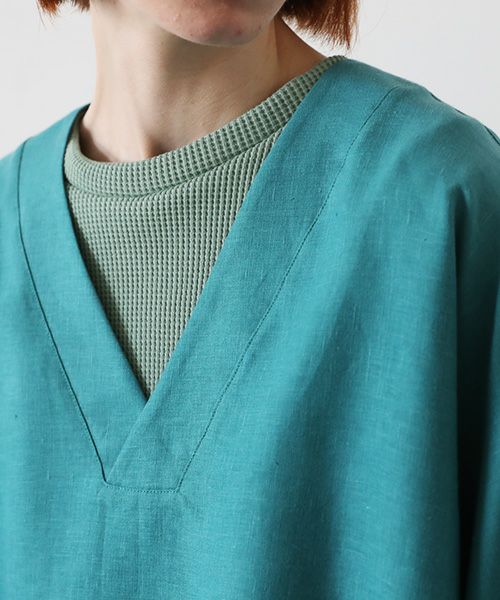 VUy.ヴウワイ.pullover v shirt vuy-s23-s03[GREEN]