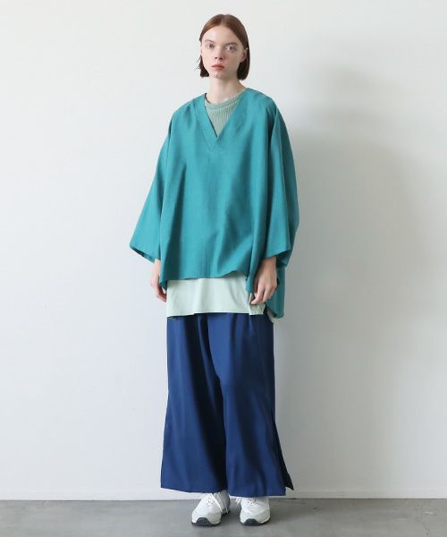 VUy.ヴウワイ.pullover v shirt vuy-s23-s03[GREEN]