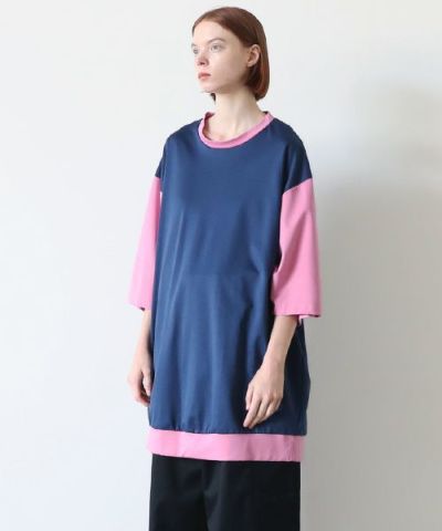 VUy.ヴウワイ.combination balloon knit vuy-s23-k01[BLUE PINK]_