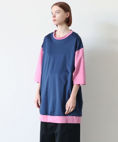 VUy.ヴウワイ.combination balloon knit vuy-s23-k01[BLUE PINK]_